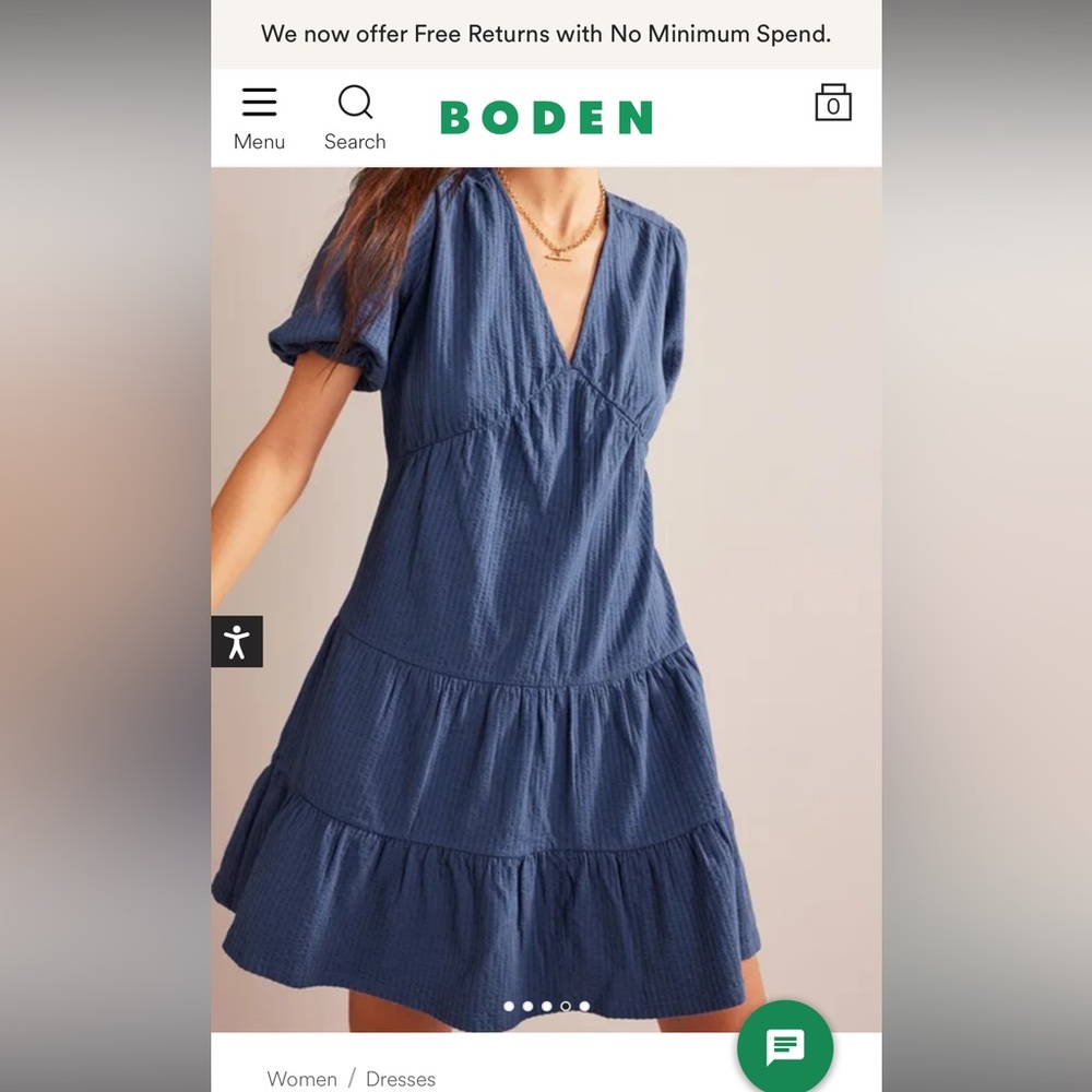Boden Jersey Seersucker Dress, NWT